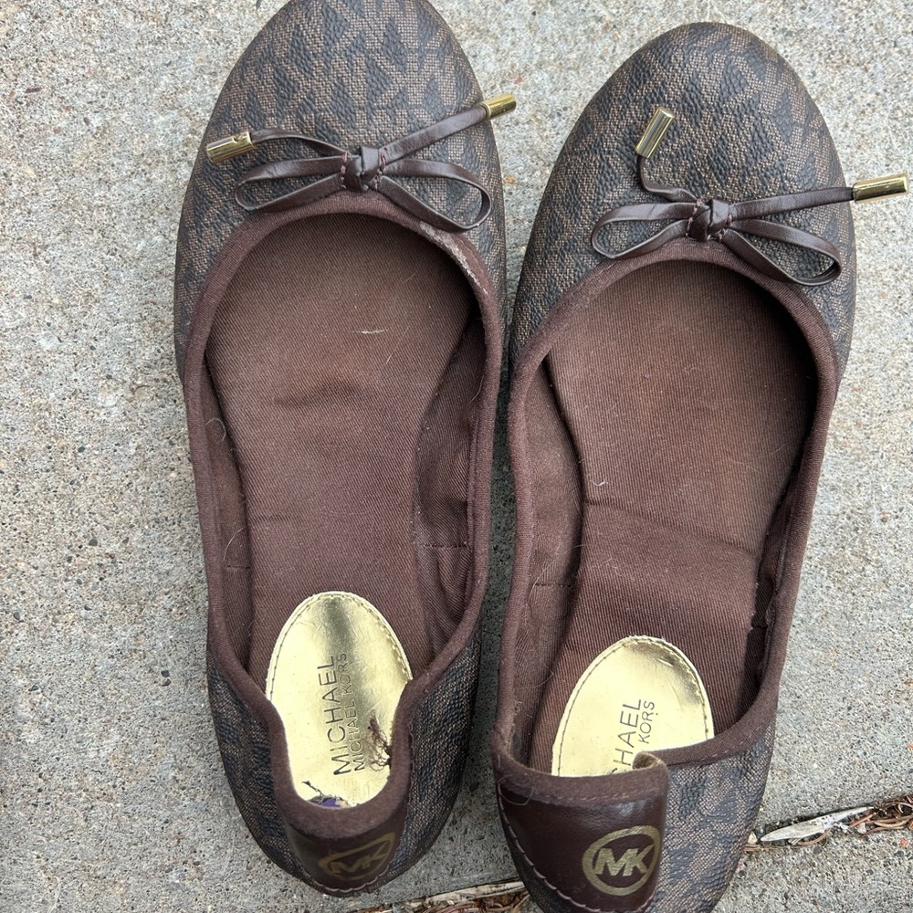 Michael Kors Women's Brown Ballet Flats